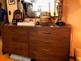 California Mid Century Bedroom Suite, Mid Century lamps, WWII uniforms, field equipment, 