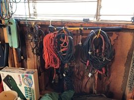 Extension cords for the outdoors, to trim your tree and outdoor lighting