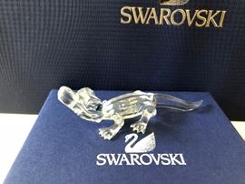Swarovski Alligator Baby Crystal Figurine Crocodile Animal Discontinued