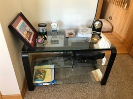 Glass and Metal TV stand