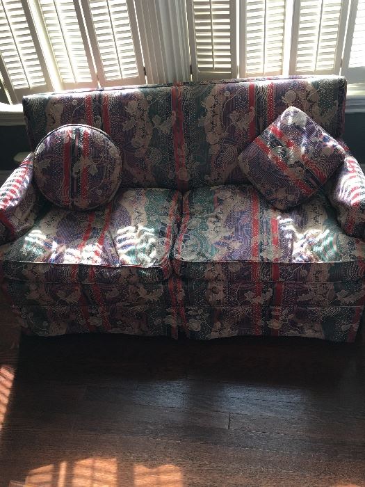 One of 2 Downfilled Loveseats