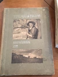Antique, quatro-sized book "The Old Farm", published 1901 by Robt. Howard Russell, 'pictured by' Rudolph Eickemeyer, Jr.