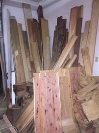 Tons of wood (pear, apple, plum, cedar, etc...)