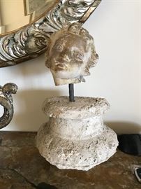 Architectural remnant, Putto and base