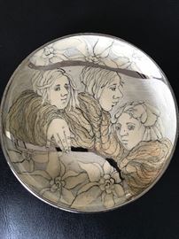 Higgins Pottery, signed pair of plates