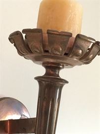 Detail, Greco-Roman copper sconce