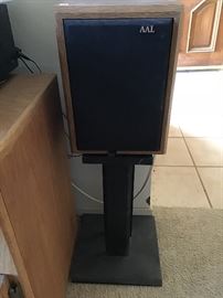 AAL shelf speakers on stands 