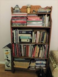 bookcase & cookbooks