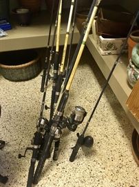 Several rods & reels