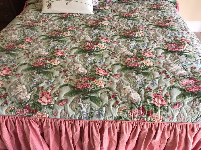 Custom made king size bedspread 