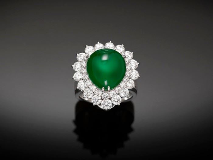 LOT987 Imperial Green Jadeite Ring