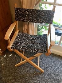 Leopard print director's chair
