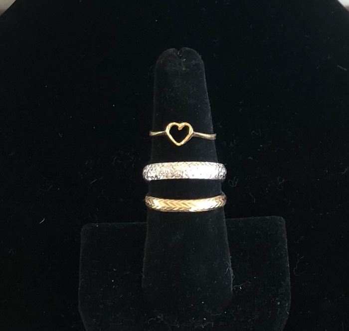 Many 14kt Gold Rings