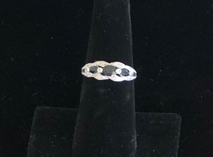 Onyx and Diamond Ring