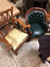 assortment of small/chidrens chairs