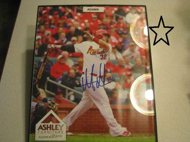 St. Louis Cardinals  32 Adams, signed Picture