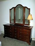 Stunning Solid Cherry Traditional Bedroom Dresser w/Mirror.