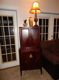 Vintage vertical bar & liquor cabinet