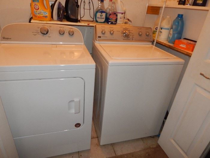 Whirlpool dryer. Maytag washer