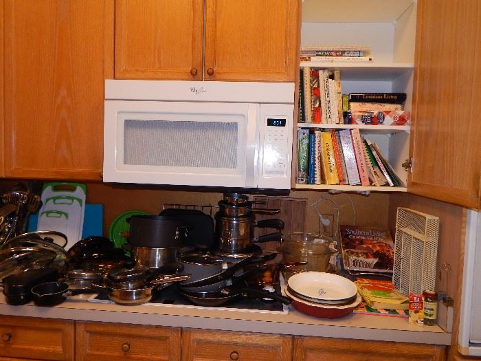 cook books, Corning, Pyrex, cookware, etc