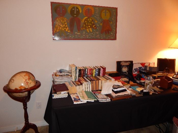 Mose T Painting, books, games, CDs, LPs, audio cassettes, Magnavox monitor/TV