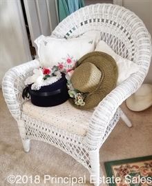 Nice vintage wicker accent chair