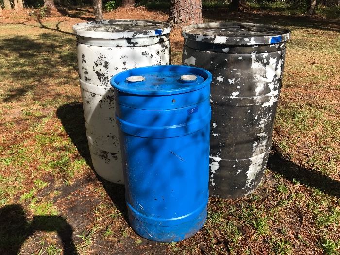 heavy plastic water barrels