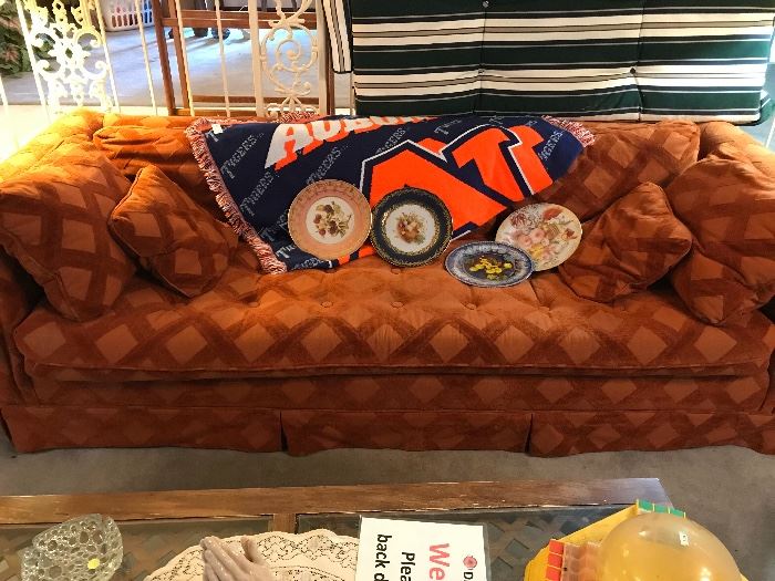 vintage orange sofa