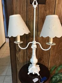 painted cast iron lamp