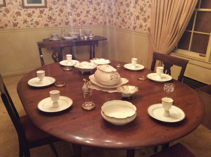 Dining room table and chairs