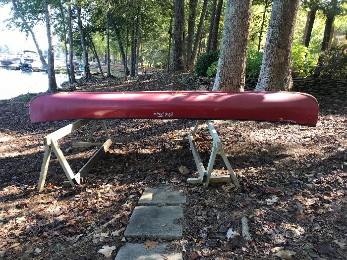 13’ Old Town Canoe.  Also available is a canoe Stabilizer Kit that provides stability while standing and fishing.
