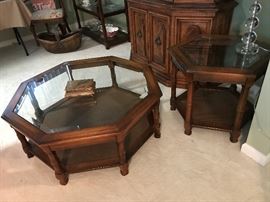 Coffee Table and End Table - cain bottom