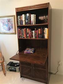 Bookcase with drop desk area