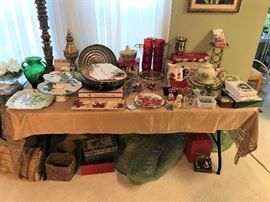 Holiday Items, Lenox holly, etc.