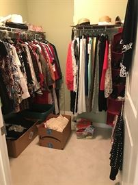 Clothes - many are new with tags.  Size 8 - 18.  