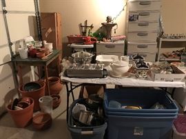 Large terracotta pots, Canister Set, Buffet Servers, Buffet Chaffin Pot, Catering and Serving Plates Platers. 