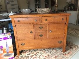 Antique Oak Empire Buffet