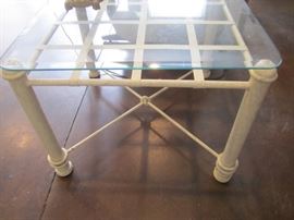 GLASS AND WHITE METAL SET