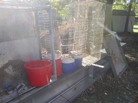 SIGN FRAMES AND CHICKEN CAGES