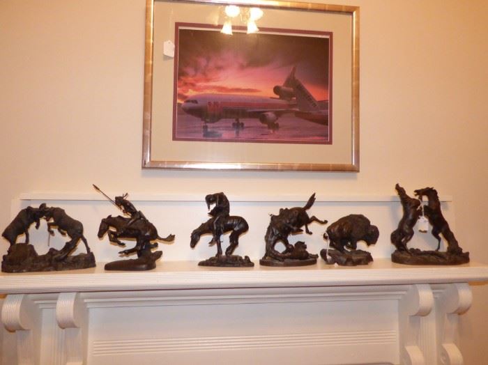 Molded Remington Style statues
