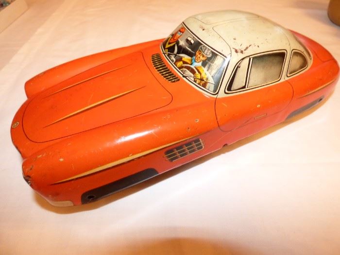 Vintage tin Mercedes 300 SL toy car by Arnold from Western Germany