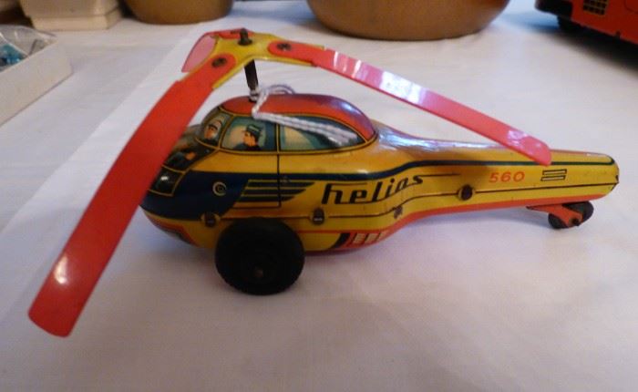 Vintage Tin Helias Helicopter from Western Germany
