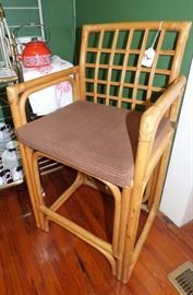 Retro bamboo bar stool