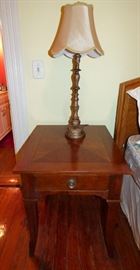1 of 2 Lexington night stands (Part of 4 piece set), 1 of 2 iron lamps
