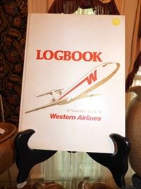 Vintage Western Airlines Logbook