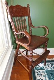 Antique Oak child's high chair