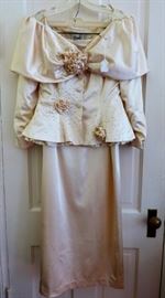 Vintage "Pave" satin wedding dress