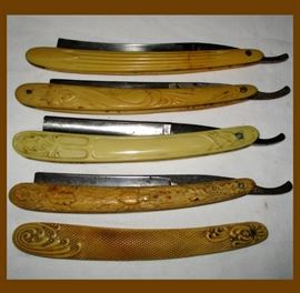 GIANT Antique Straight Razor Collection including  Dubl Duck, George Wostenholm,  Wade and Butcher, Greaves, Packwood, Torrey,  H. Boker,  Henkel, Keen Kutter, Genco,  Giesen  & Forsthoff,  Joseph Allen and Sons, Dame, Stroddard and Kendall AND MANY MANY MORE