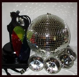 A Real Disco Ball with Everything Needed for Installation  