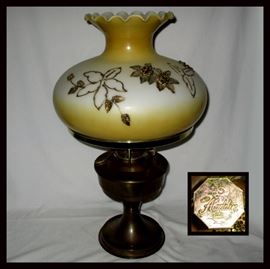 One of 2 Aladdin Oil Lamps; this one has a Gorgeous Shade 